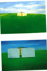 Created the 2-piece of artwork refugee castle